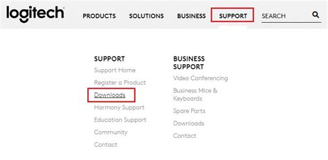 Logitech Support + Download.